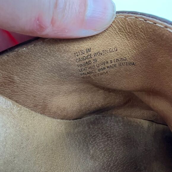 Frye Candice Woven Harness Brown Leather Mule Clogs - Picture 6 of 7